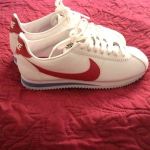 Nike Cortez red , white& blue Forrest Gump edition size 7 and 1/2 women's shoes